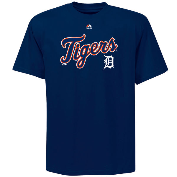 MLB Men Detroit Tigers Majestic Big  Tall Warning Track TShirt  Navy